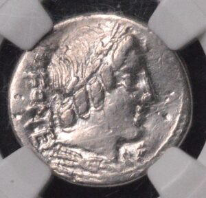 AMAZINGLY LUSTROUS Roman Republic Mn. Fonteius NGC Choicec VF