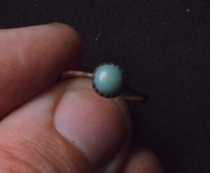 19th Century Ring with Blue Stone!