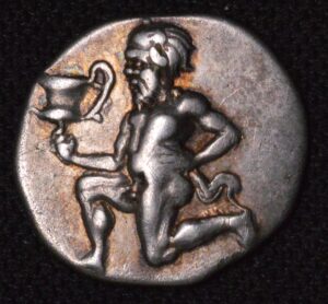 INCREDIBLY RARE SATYR THRACE (THASOS) DRACHM TONED AND HIGH GRADE CIRC VF/XF! AUTHENTIC! .79 Grams Heritage Auctions Pedigree