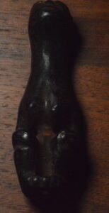 RARE HISTORIC ALIEN METEORITE FIGURINE MADE BY ASIAN TRIBE!