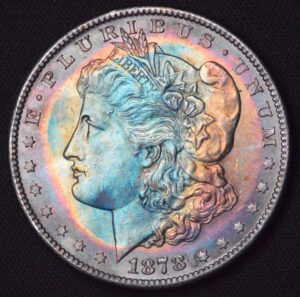 1878-S Morgan Silver Dollar MONSTER PL Proof-Like Toning MONSTER COLORS!