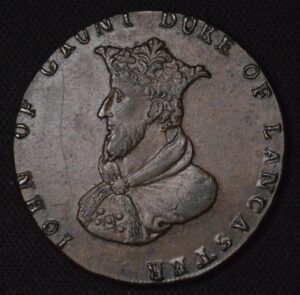 John of Lancaster Great Britain Conder Token Beautiful Patina and Great Condition!