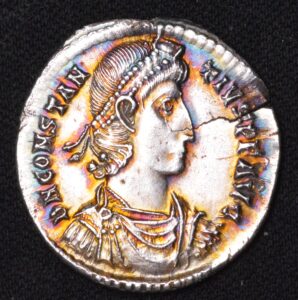BEAUTIFULLY TONED! Constantius II (337-361 A.D) Silver AR Siliqua. Sirmium.