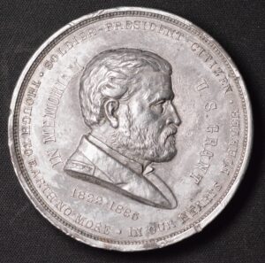 SUPER RARE! SUPER HUGE! SUPER HIGH DEFINITION! 1822-1885 Ulysses S. Grant White Medal. About XF Grade. Gorgeous!