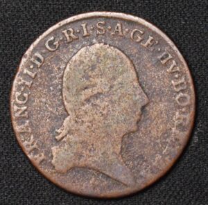 1800 Italian States Milan 1 Lira Copper Coin