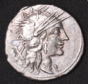 GORGEOUS HIGH GRADE ANCIENT ROMAN REPUBLIC CN. CARBO 121 B.C AR DENARIUS!