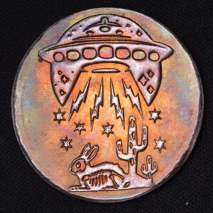 SUPER RARE! NATURALLY TONED 1/2 .999 SILVER OUNCE!