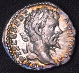 GORGEOUS AU/BU MONSTER TONED EMPEROR SEPTIMIUS SEVERUS LUSTROUS DENARIUS!