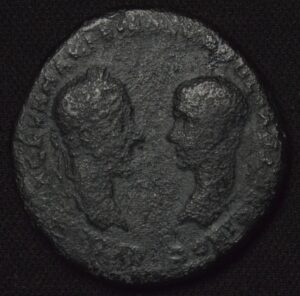 SUPER RARE ISSUE! ROMAN PROVINCIAL AE26 COIN OF EMPEROR MACRINUS AND EMPEROR DIADUMENIAN VERY RARE! MARCIANOPOLIS ISSUE!