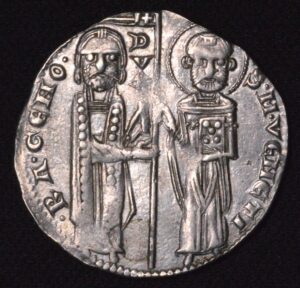 RARE! DOGE RENIERO ZENO SILVER GROSSO (1253-1268 A.D, VENICE, ITALY)