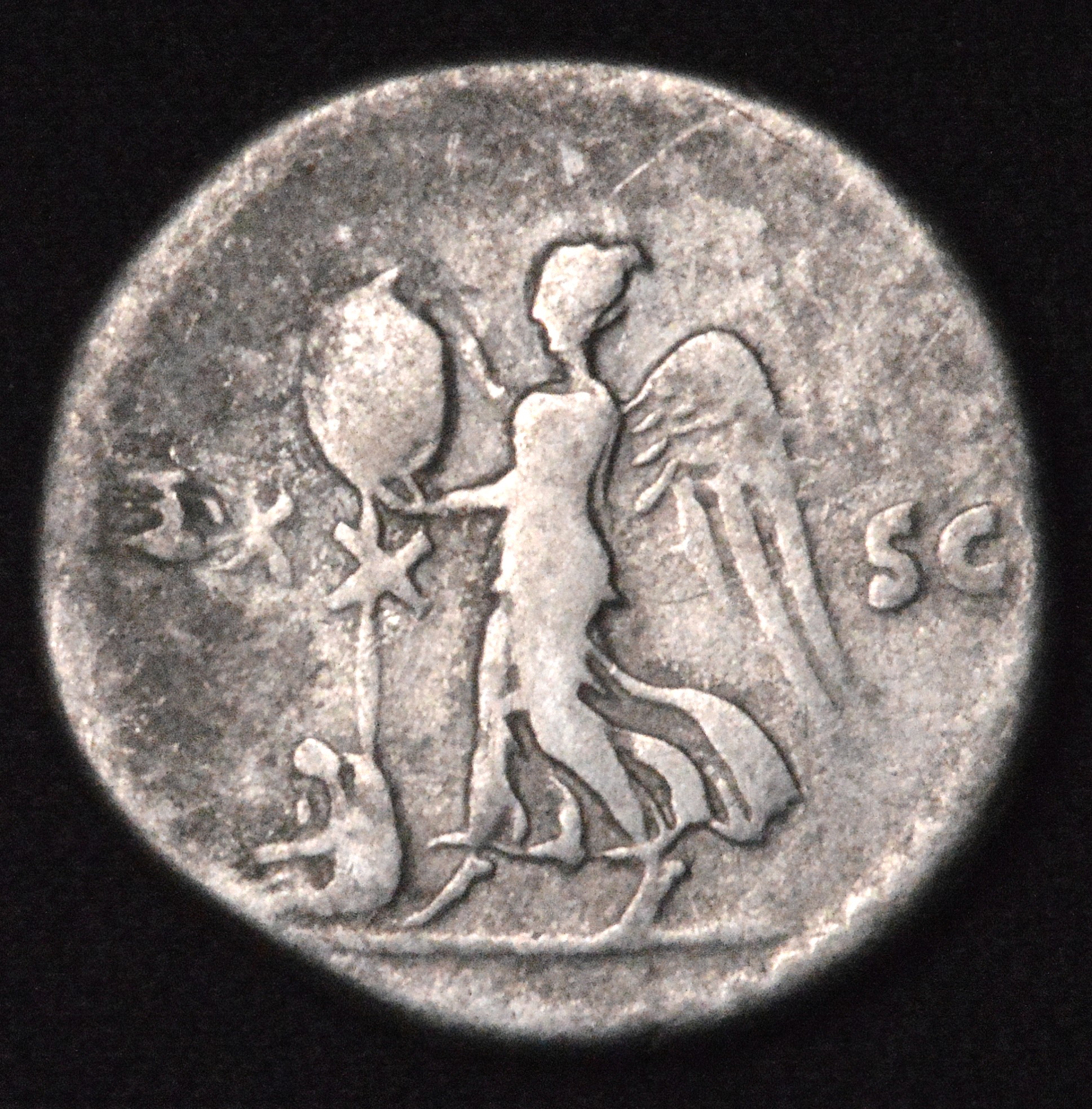 Emperor Vespasian "Judaea Capta" Nike / Victoria Standing Over Mourning Jew! AR Denarius!
